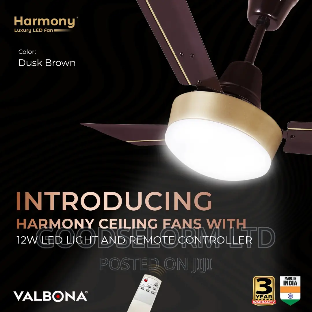Harmony Ceiling Fan With 12W Led Lights