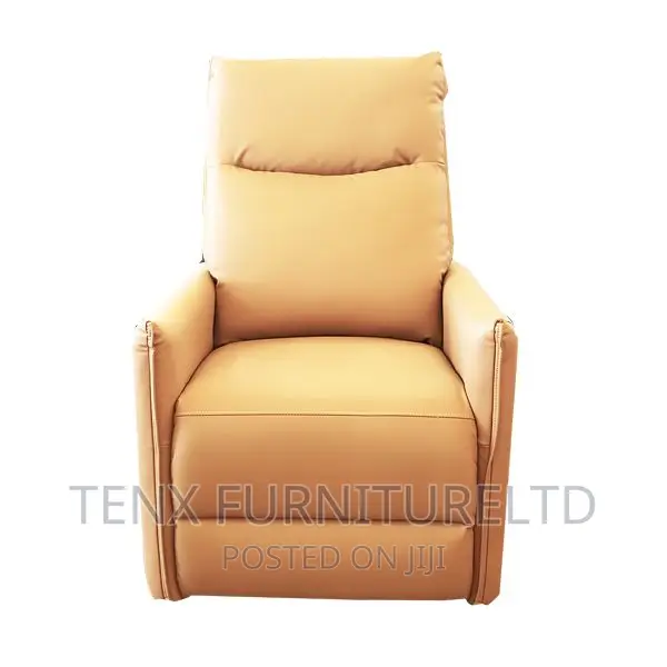 RECLINER Upholstery( Orange Brown Leather)