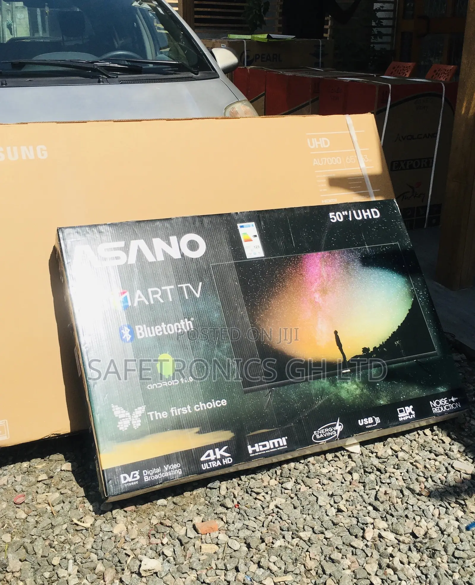 Smart Black Electric UHD 50 Inches Glossy Led Asano Tv