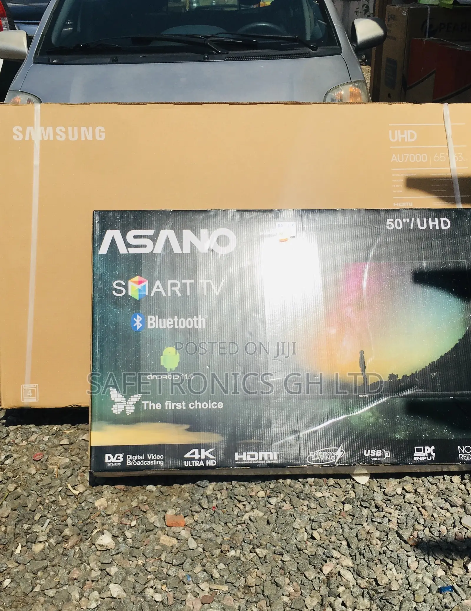 Smart Black Electric UHD 50 Inches Glossy Led Asano Tv