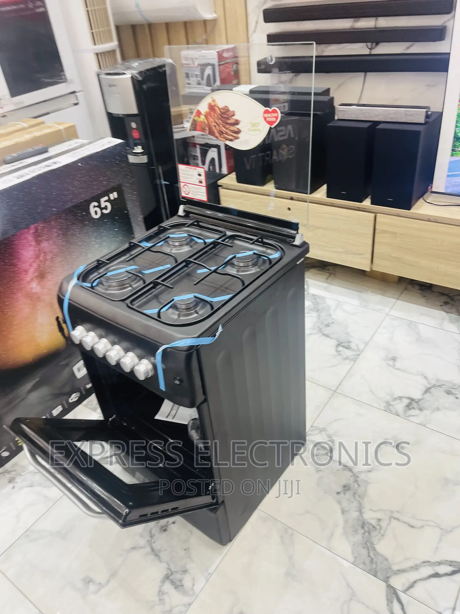 Black Look Very Stylish Gas Cooker Oven Grill 4burner 59/55