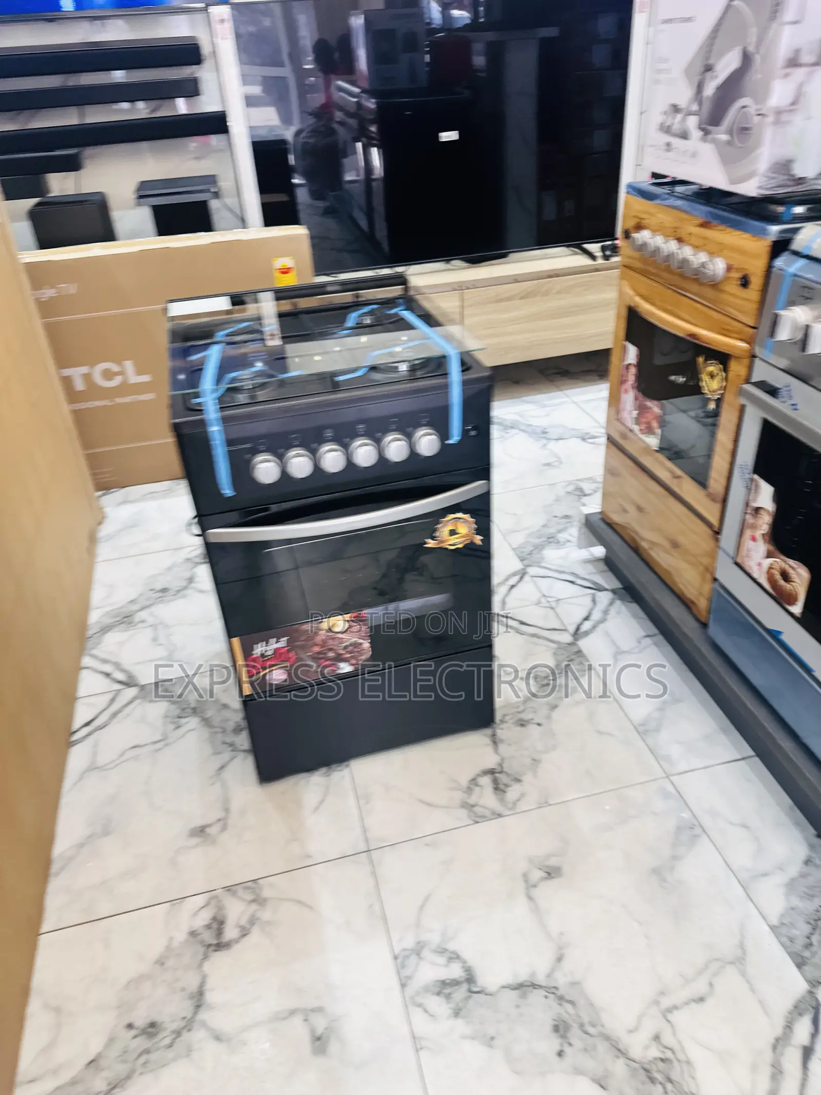 Better Cooking Stove Oven Black 4burner 50/50