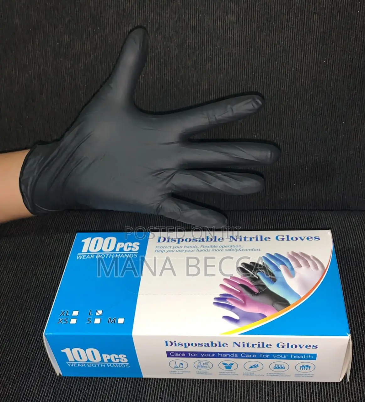 Black Nitrile Gloves