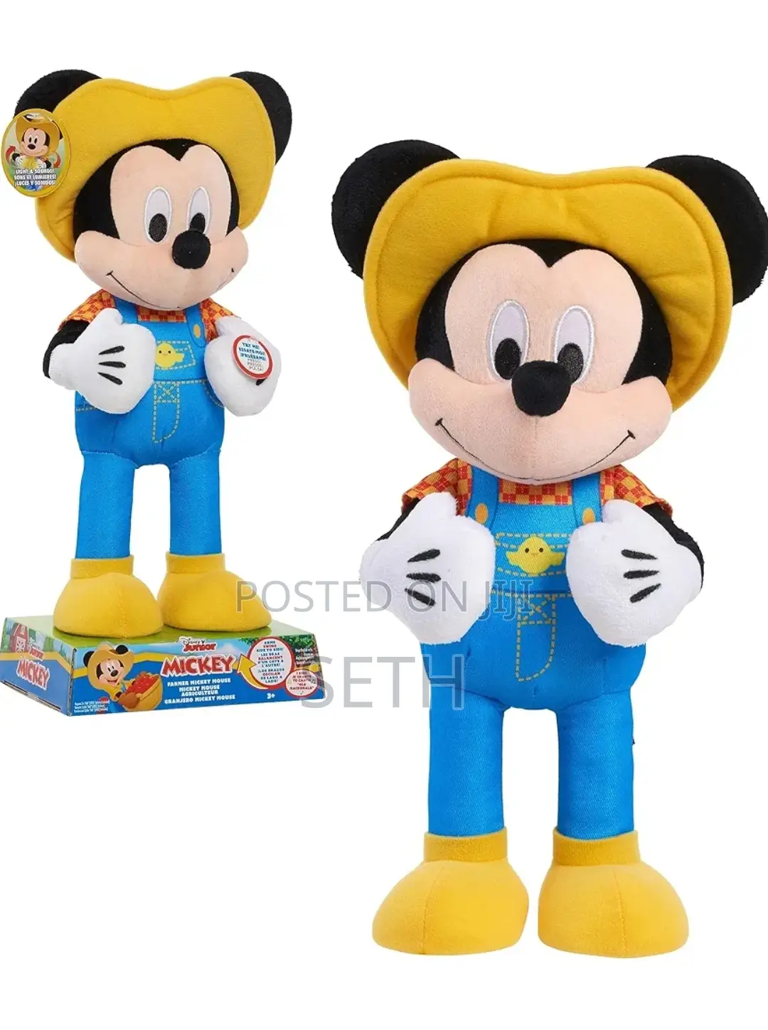 Disney Junior Farmer Mickey Mouse Feature Plush, Lights,