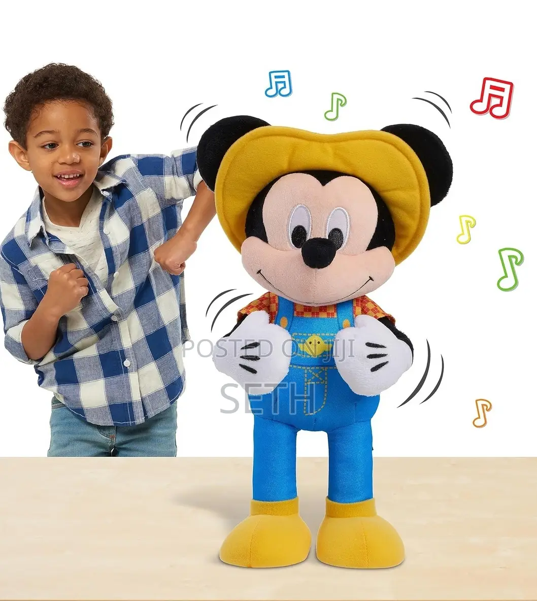 Disney Junior Farmer Mickey Mouse Feature Plush, Lights,