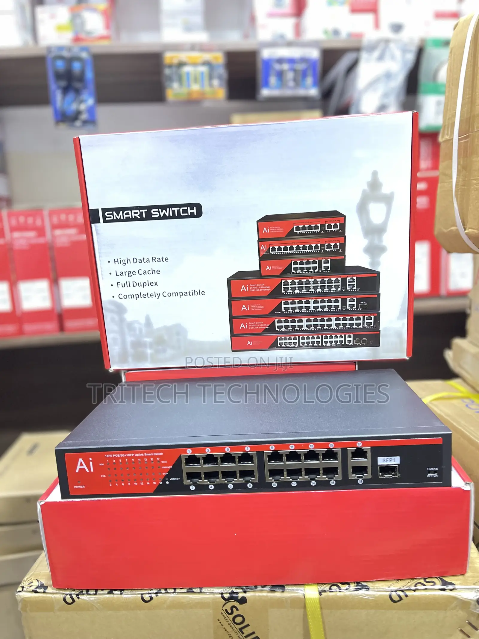 Ai 16port Smart Gigabit Poe Switch +2uplink and +1 SFP