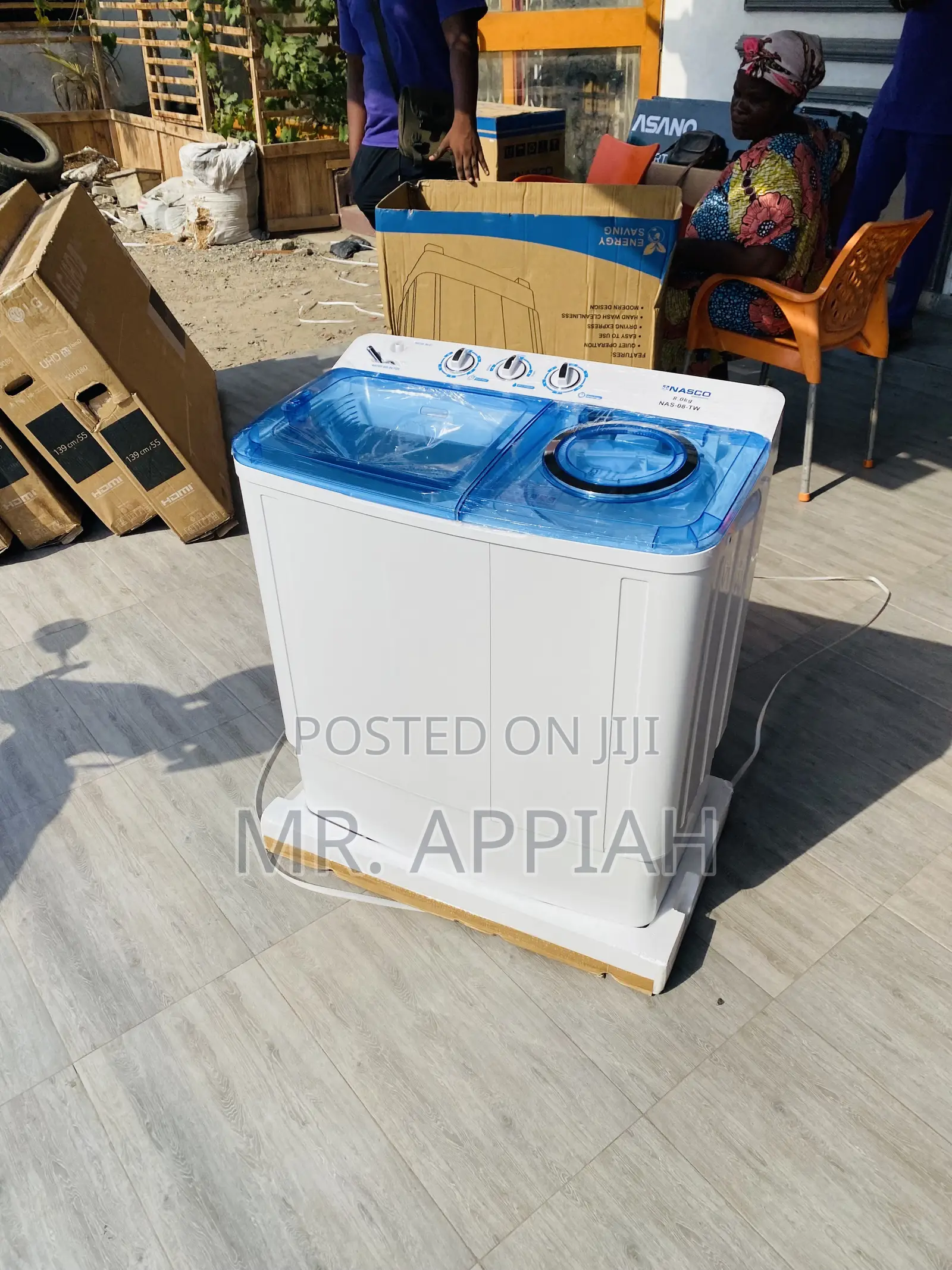 Energy Saving Nasco 8kg Top Load Electric Washing Machine.