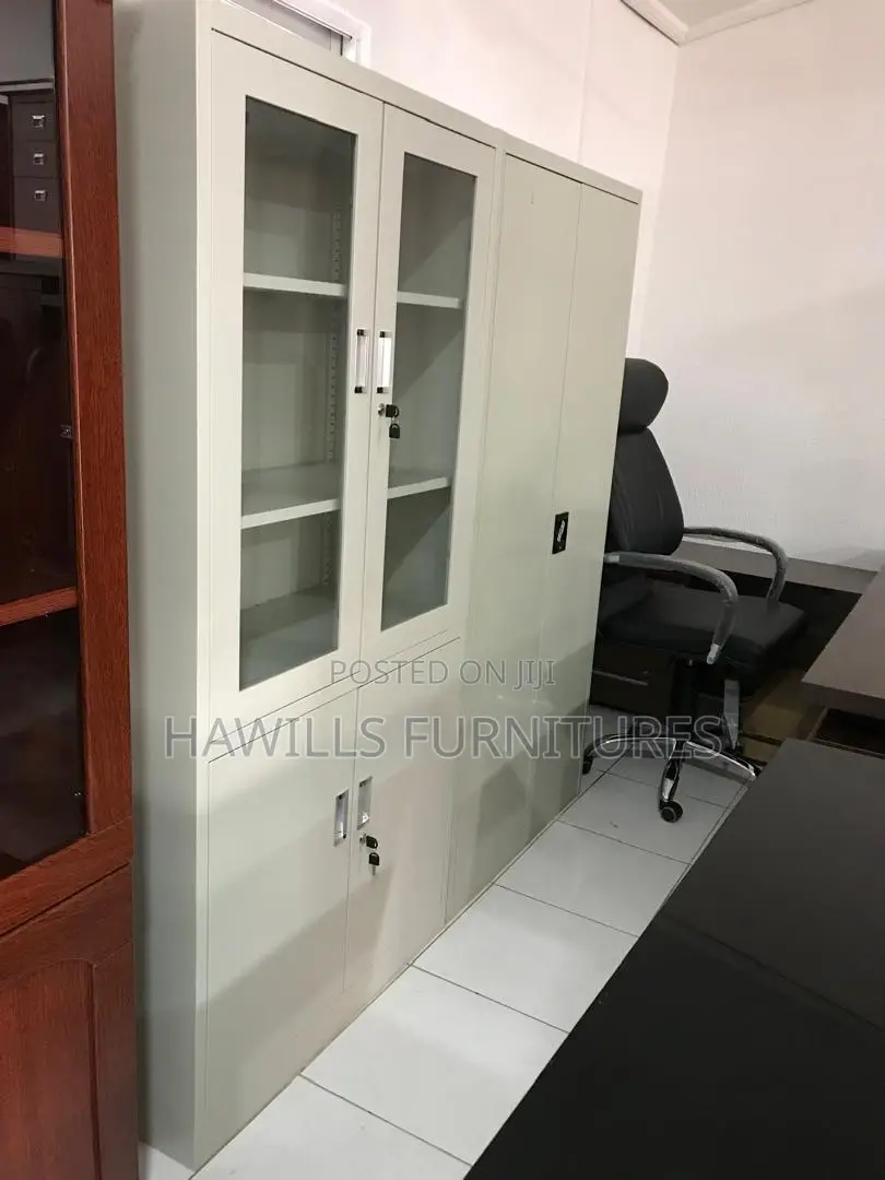 Half Glass Metal Cabinet