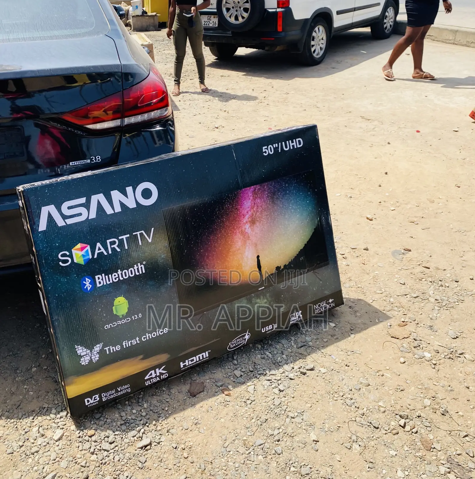 Original Asano 50 Inch(Black) Uhd Smart Led Tv.