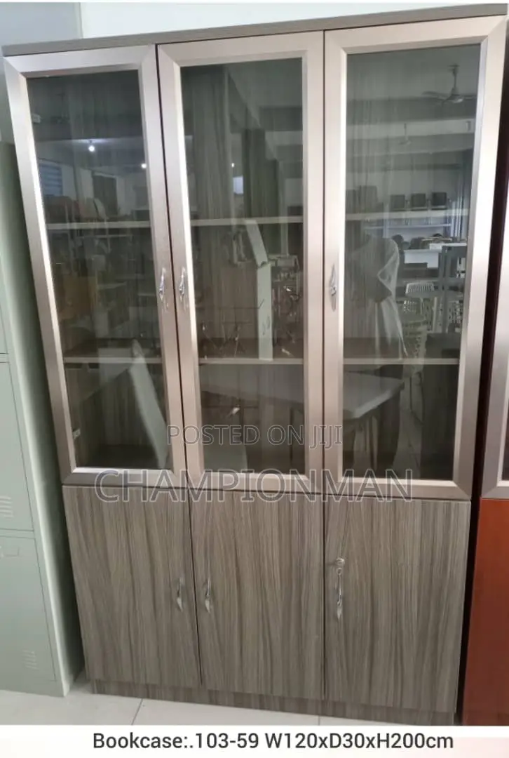 Wood Cabinet With Glass.