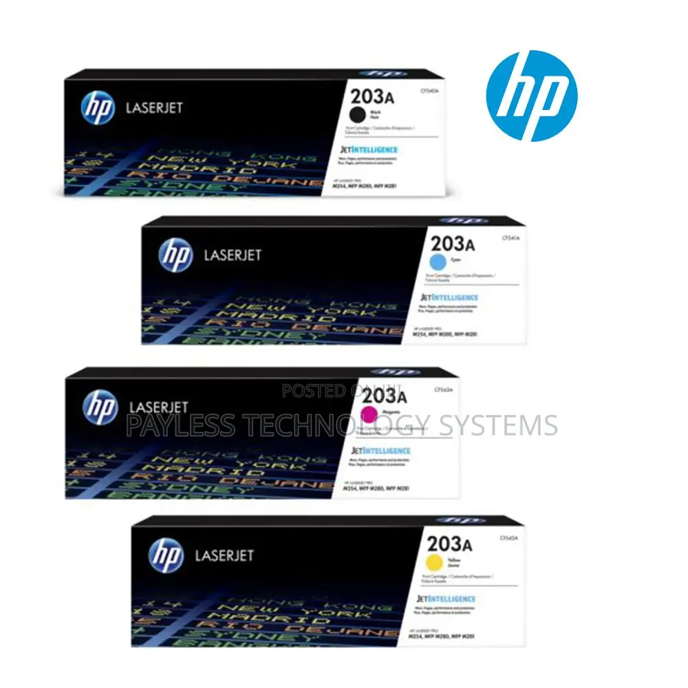 Hp Original 203A Black Colours Toners Cartridges
