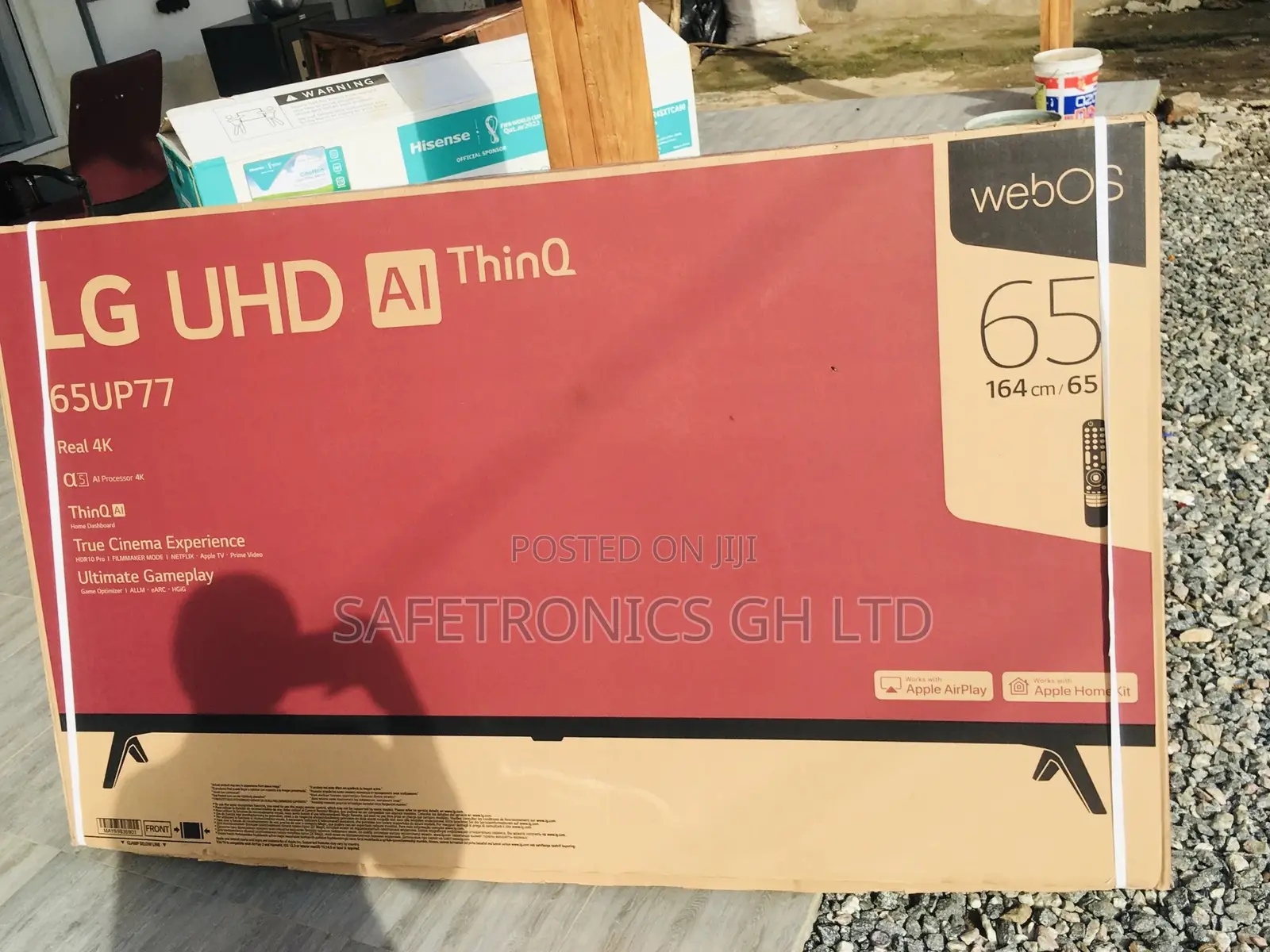 Smart Black Led Glossy LG Electric UP77 65 Inches Tv