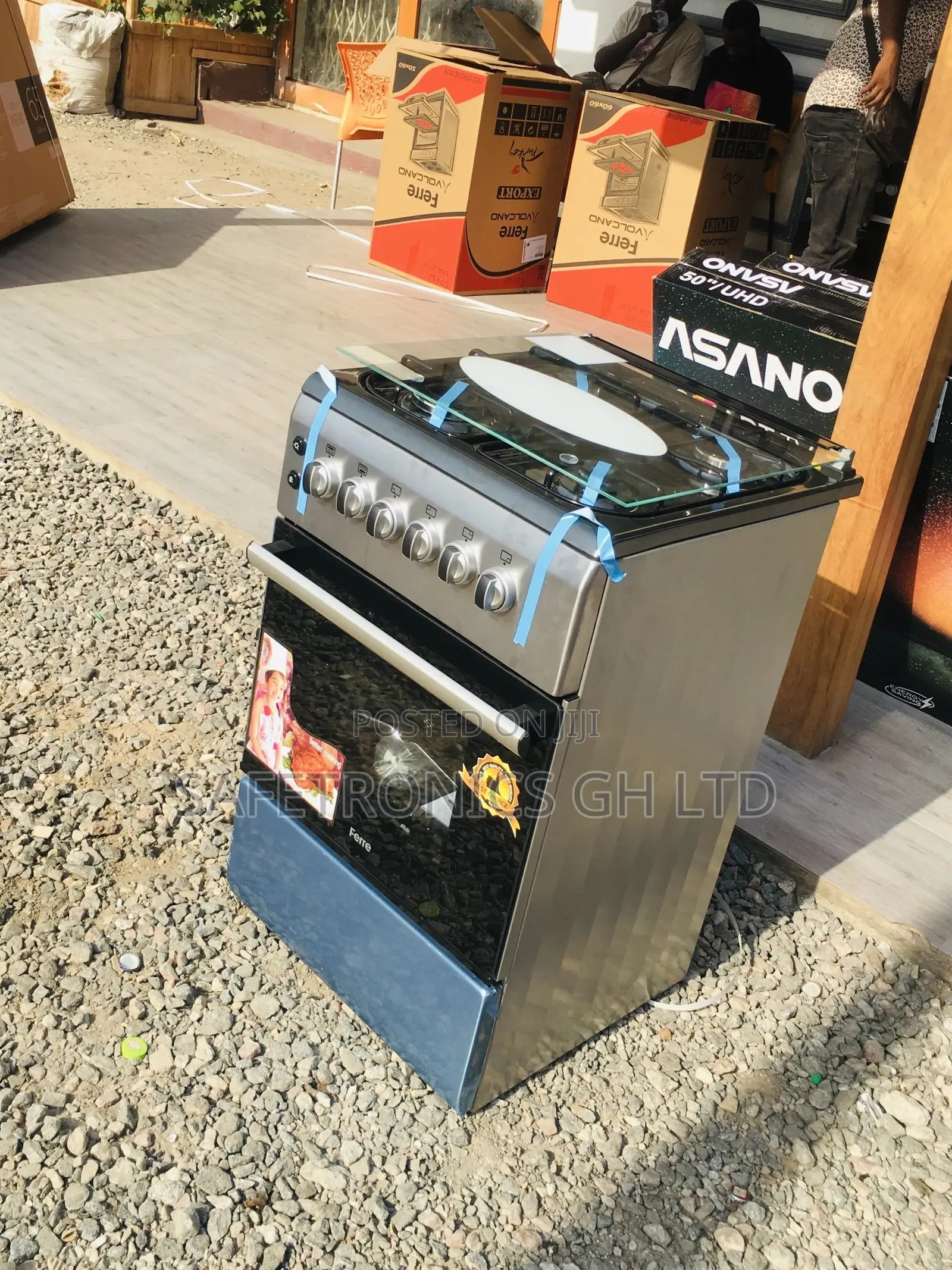 50x60 Oven With Grill Ferre 4 Gas Glass Lid Cooker