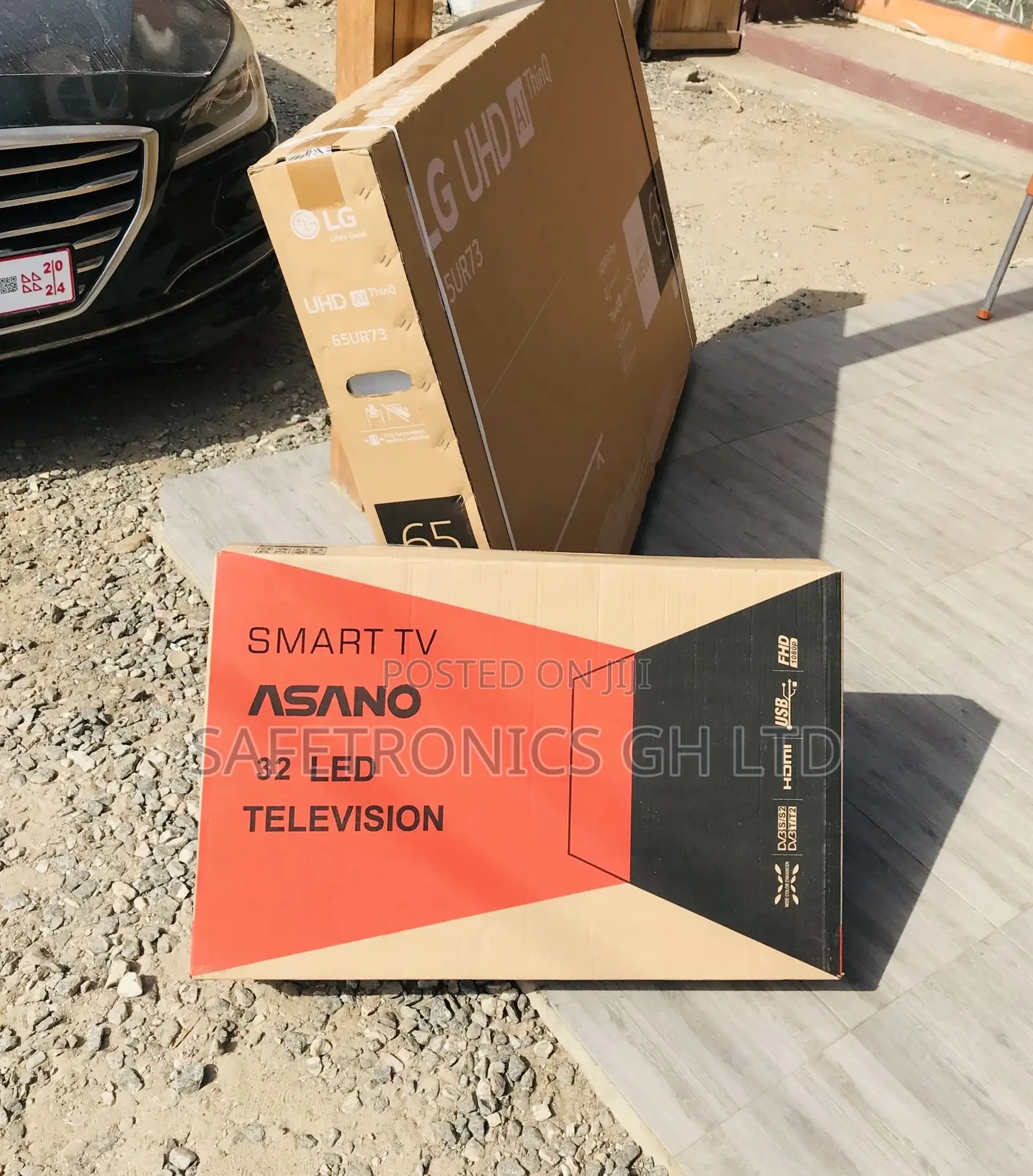 32 Inches Glossy Led Black Electric Smart Asano Tv