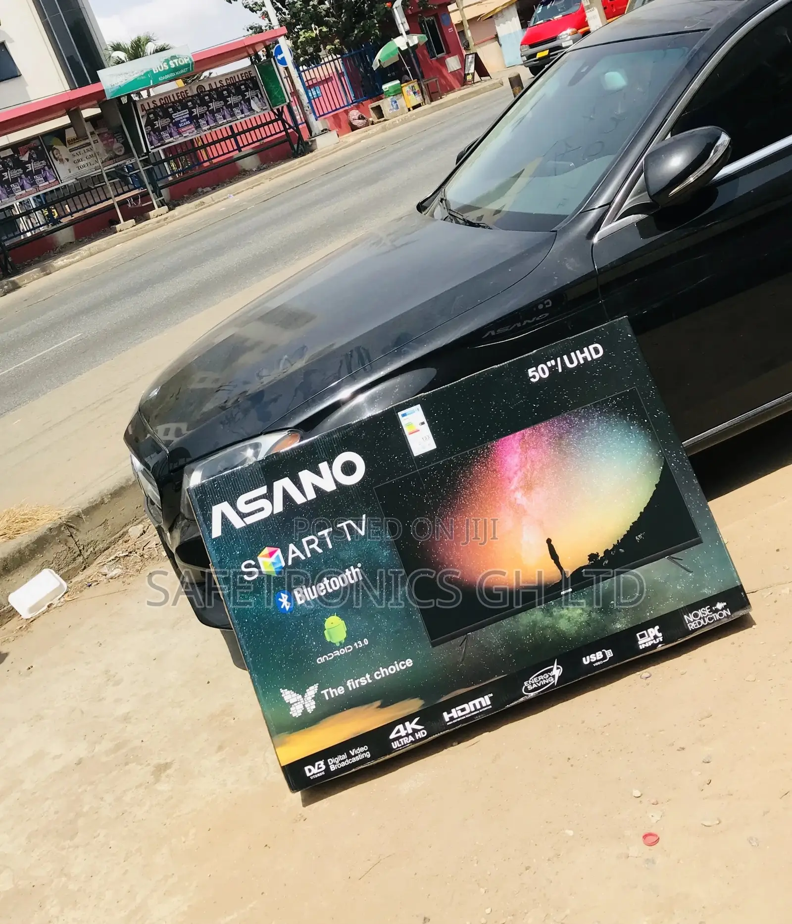 Asano 50 Inches Glossy Led Black Electric Smart UHD Tv