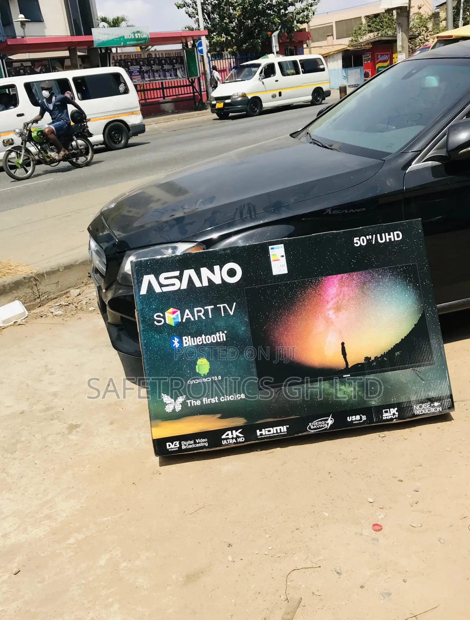 Led Black Electric Glossy Asano 50 Inches Smart UHD Tv