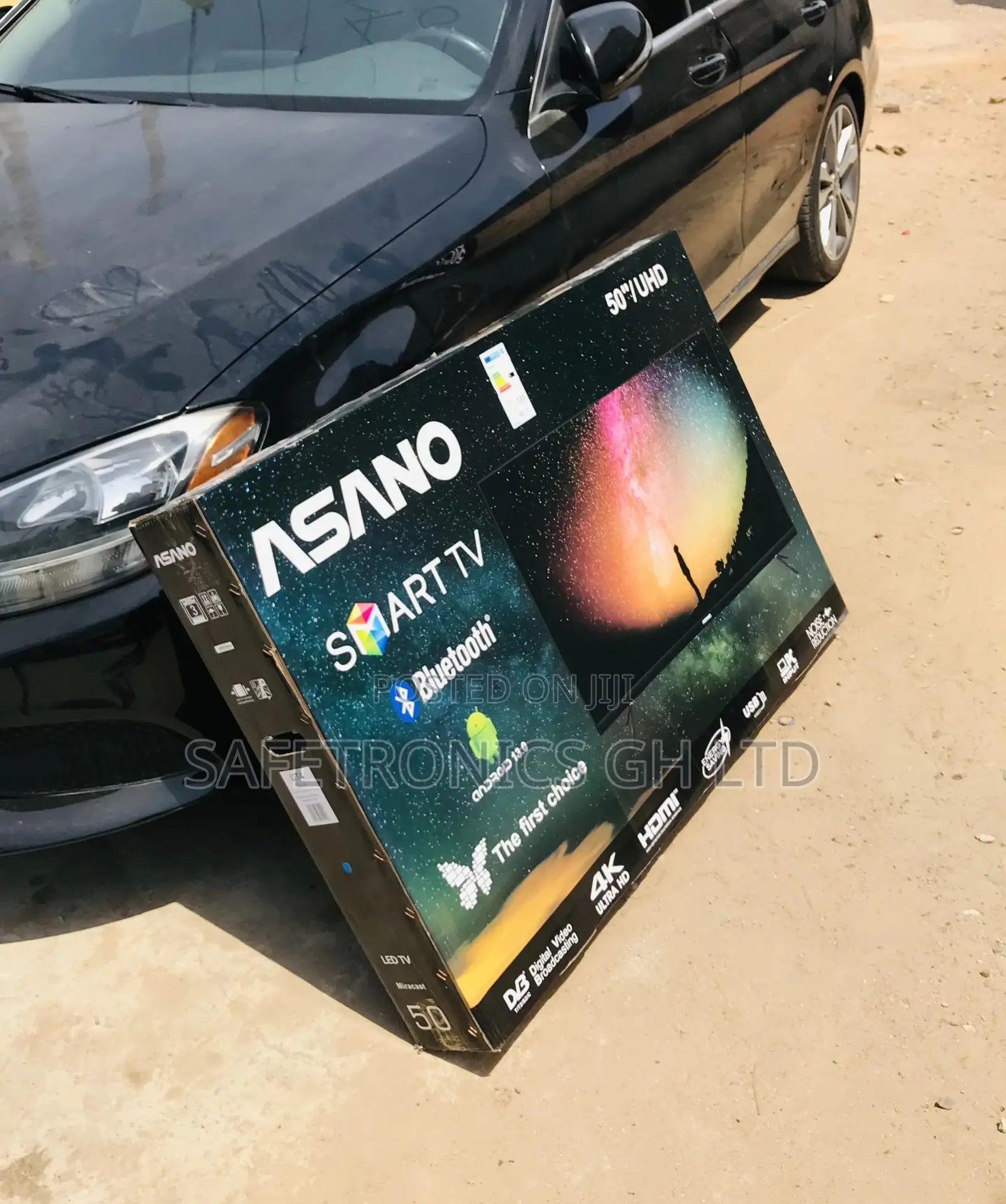 50 Inches Glossy Led Black Electric UHD Smart Asano Tv