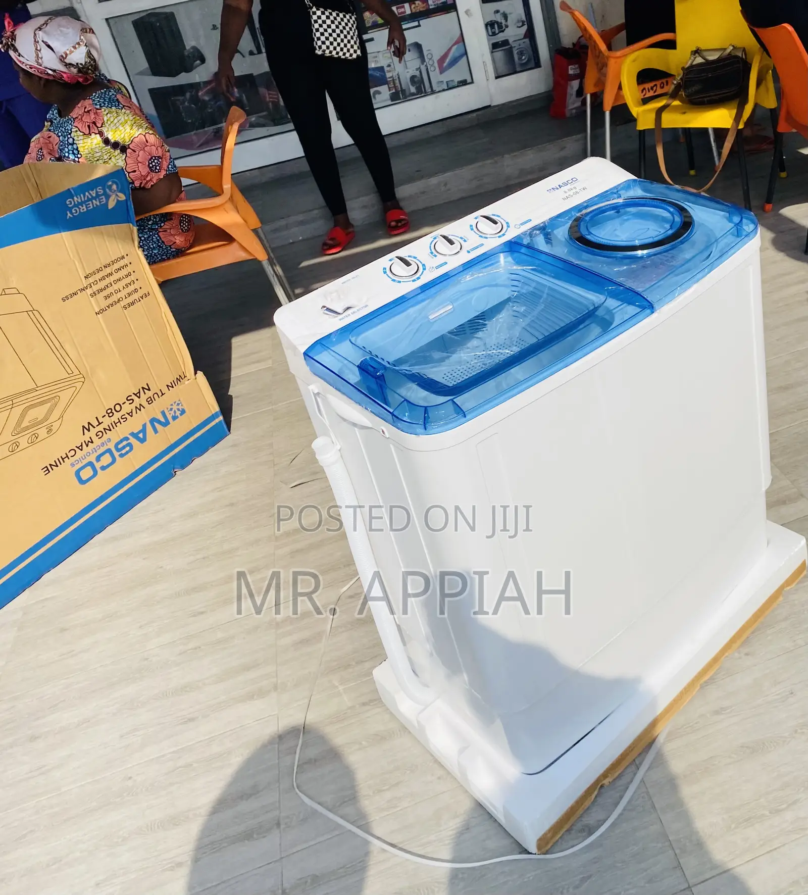 Super Quality Nasco 8kgsemi-Automatic Washing Machine,White