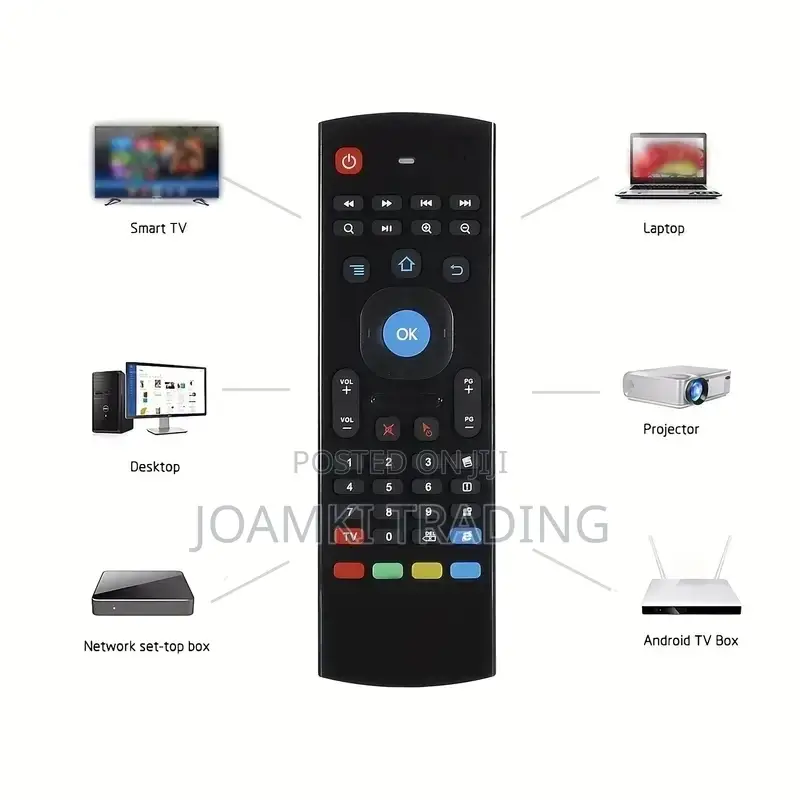 Fly Airmouse Remote Keyboard For Android TV, Smart TV, PC,