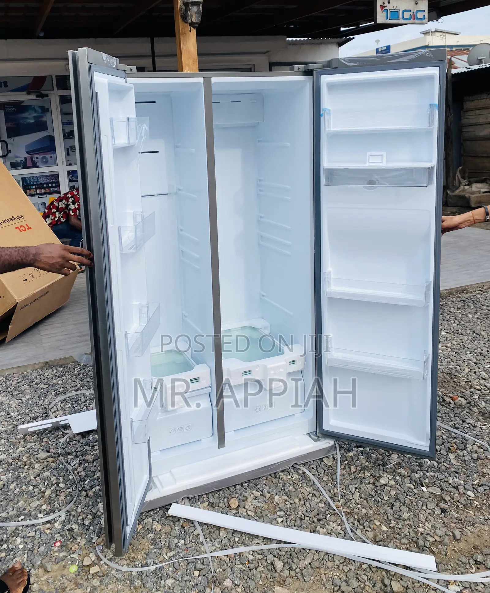Shop Classic TCL TCL-P520SBN Side by Side Fridge,Gray.