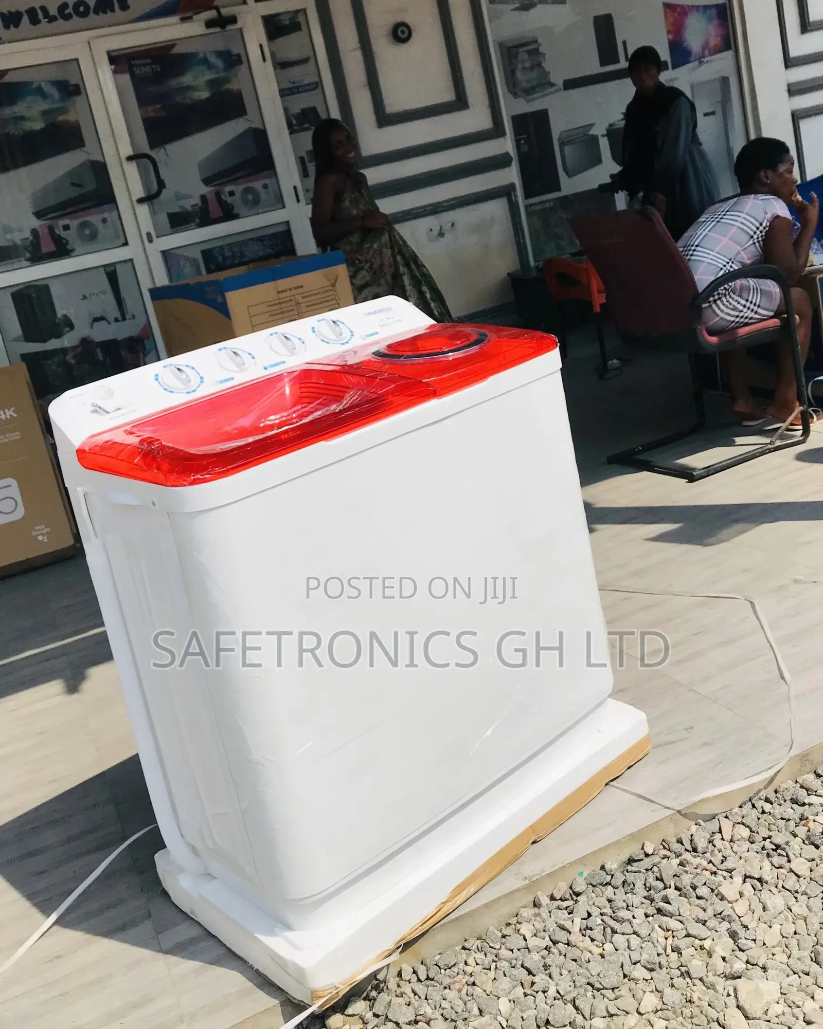Red/White Topload Semiutomatic 7kg Nasco Washingmachine