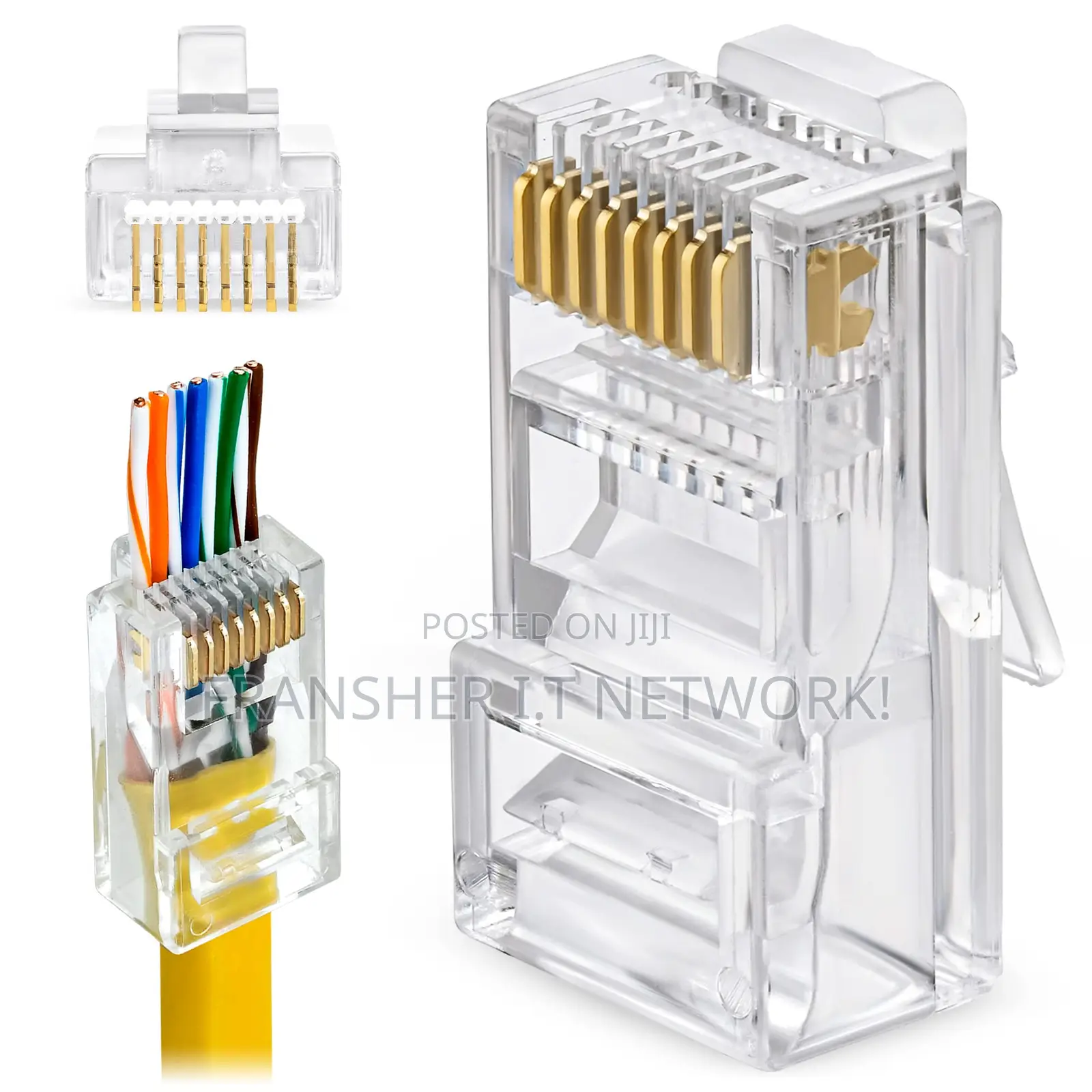 RJ45 Connectors CAT6 Pass Through Connectors Ends