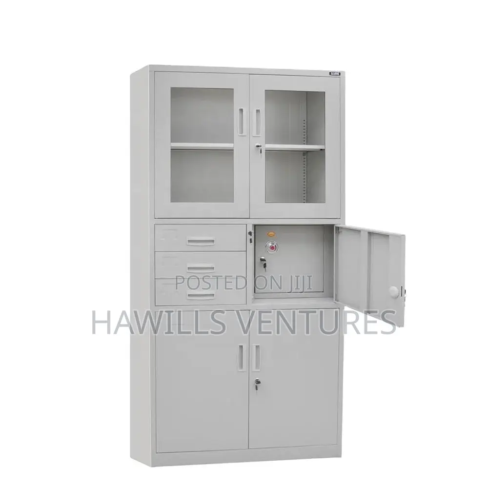 Halh Glass Cabinet With Safe