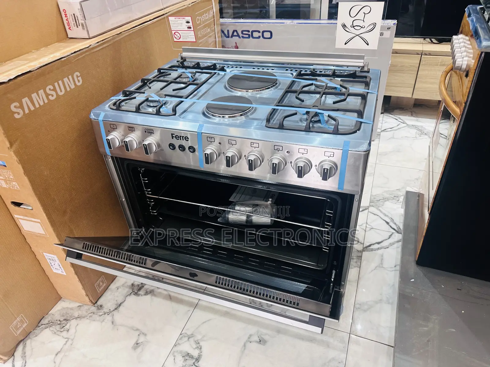 The Current One Gas Electric Stove Ferre 4-2 Oven Rotisserie