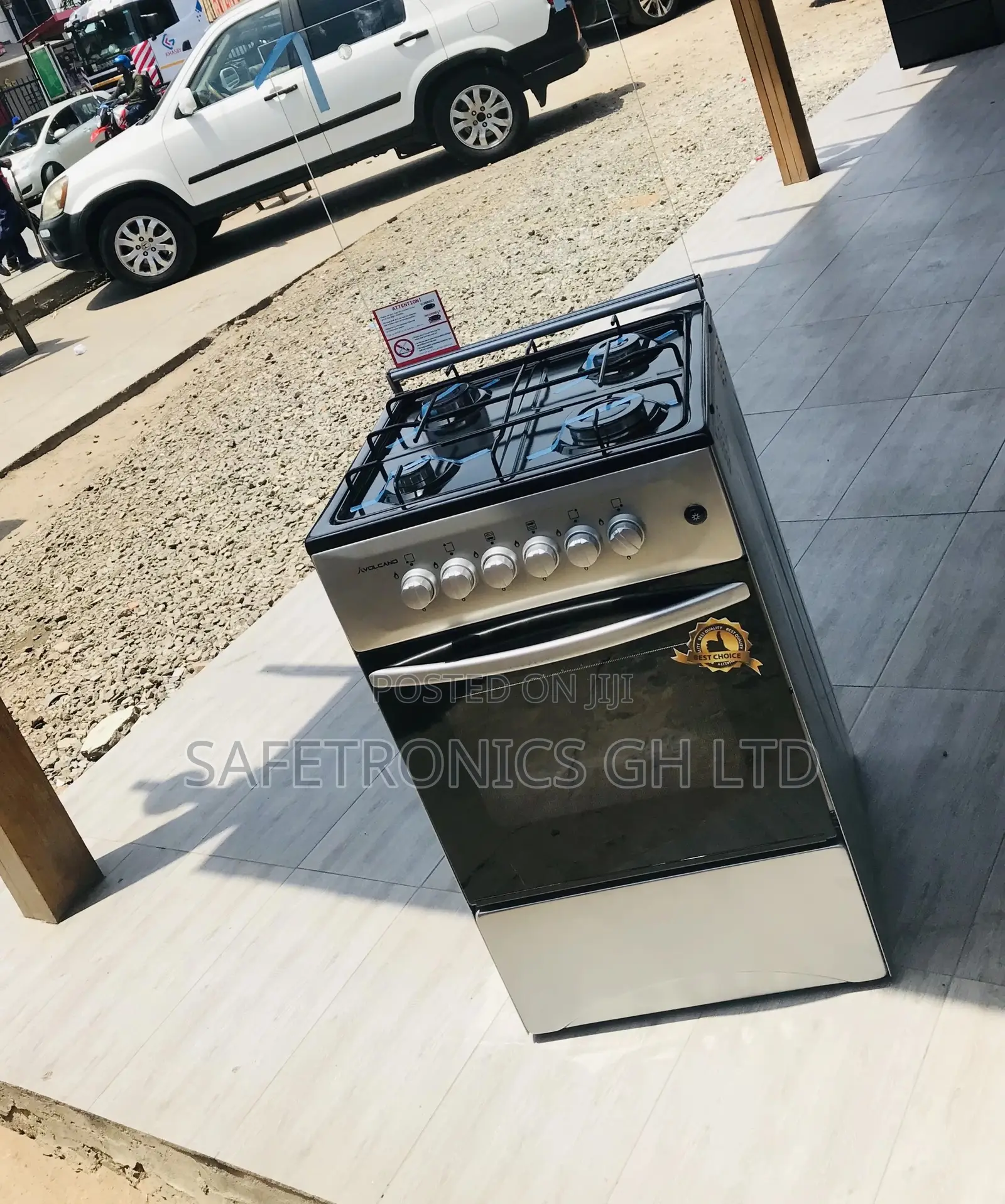 Oven With Grill Volcano Gray 50x50 4 Gas Cooker