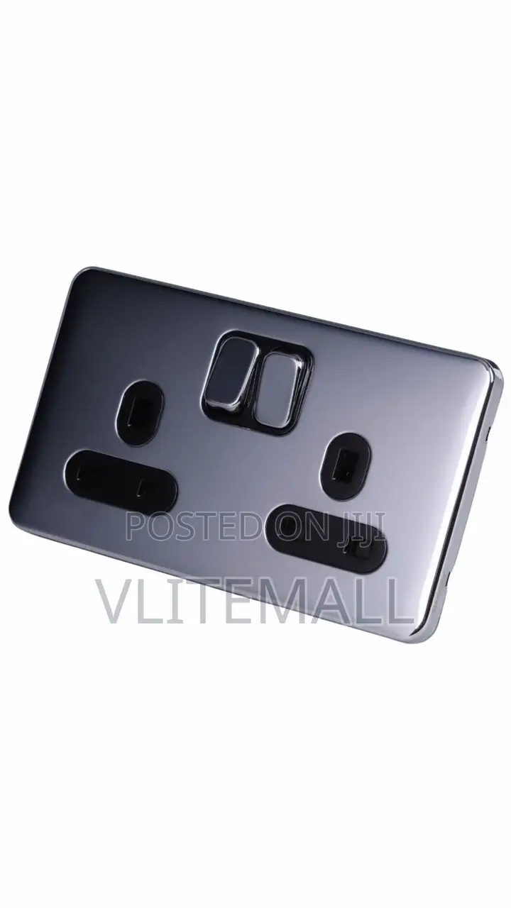 Flat Stainless Steel Double Socket
