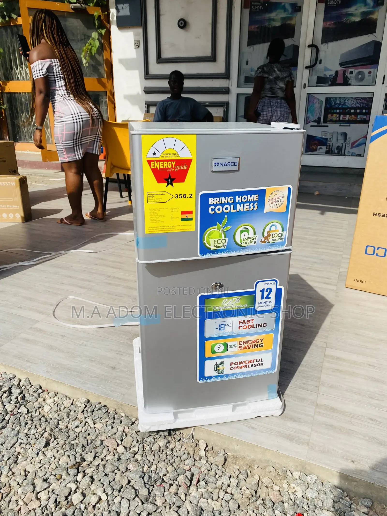 Super Quality Nasco Nasf2-120 2 Door Table Top Refrigerator.
