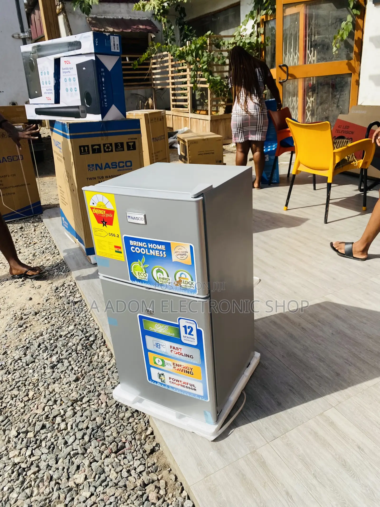 Electric Double Door Nasco Nasf2-120 Table Top Fridge.