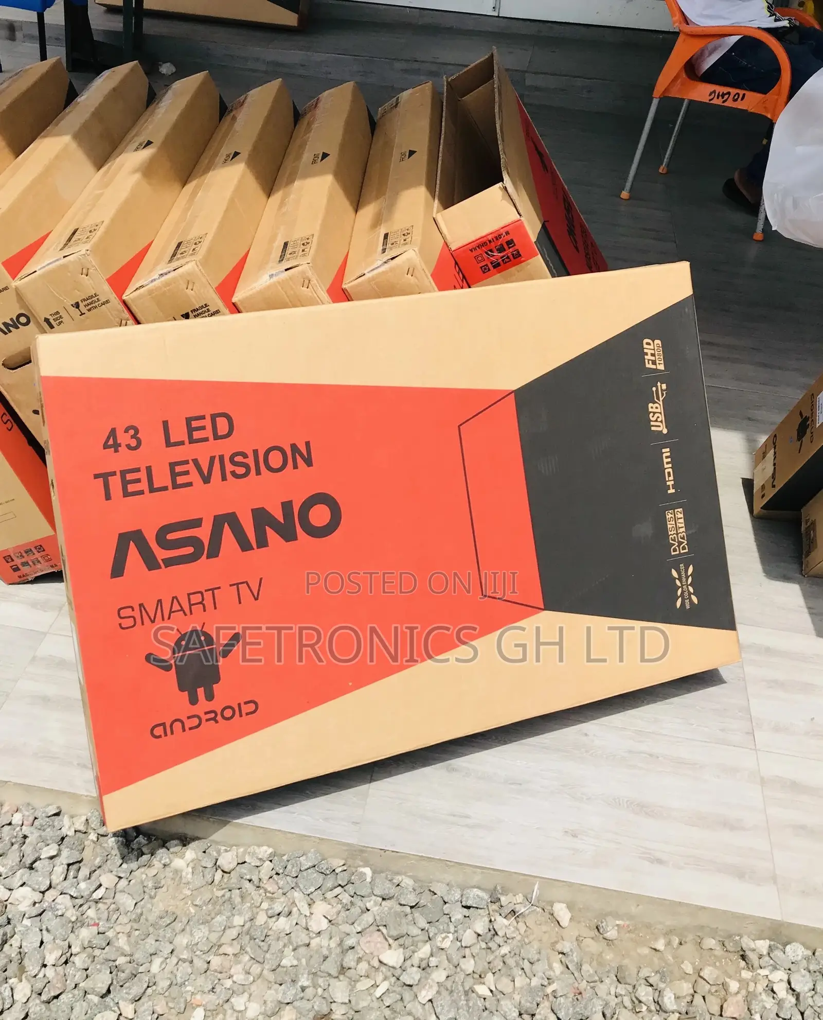 43 Inches Glossy Led Black Electric Asano Smart Tv