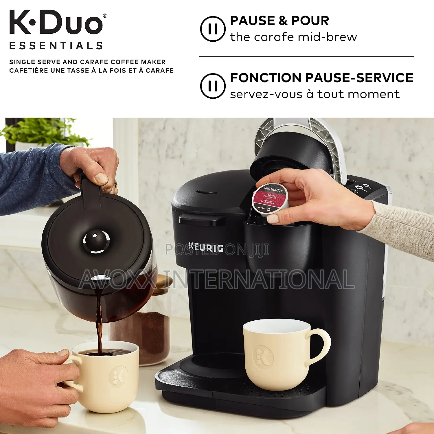 Keurig K-Duo Essentials Black Single-Coffee Maker, Black