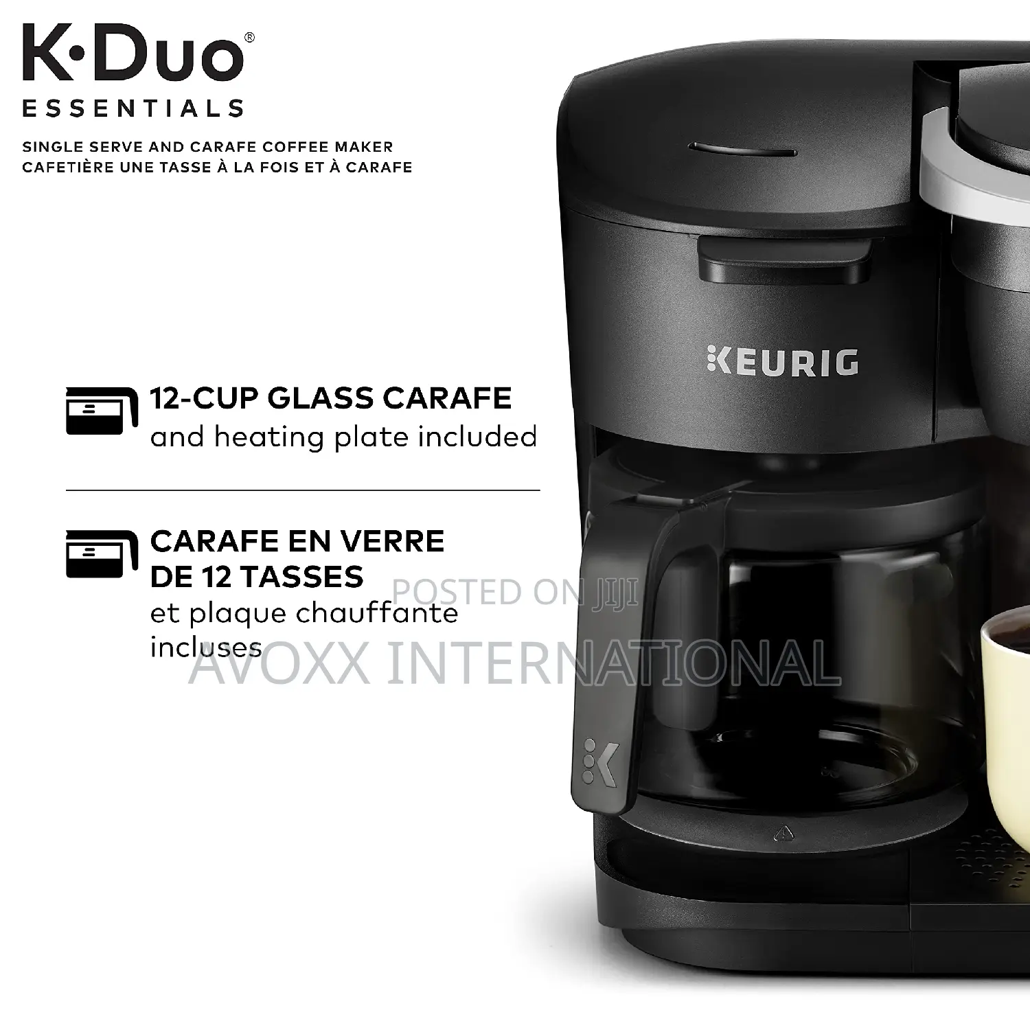 Keurig K-Duo Essentials Black Single-Coffee Maker, Black