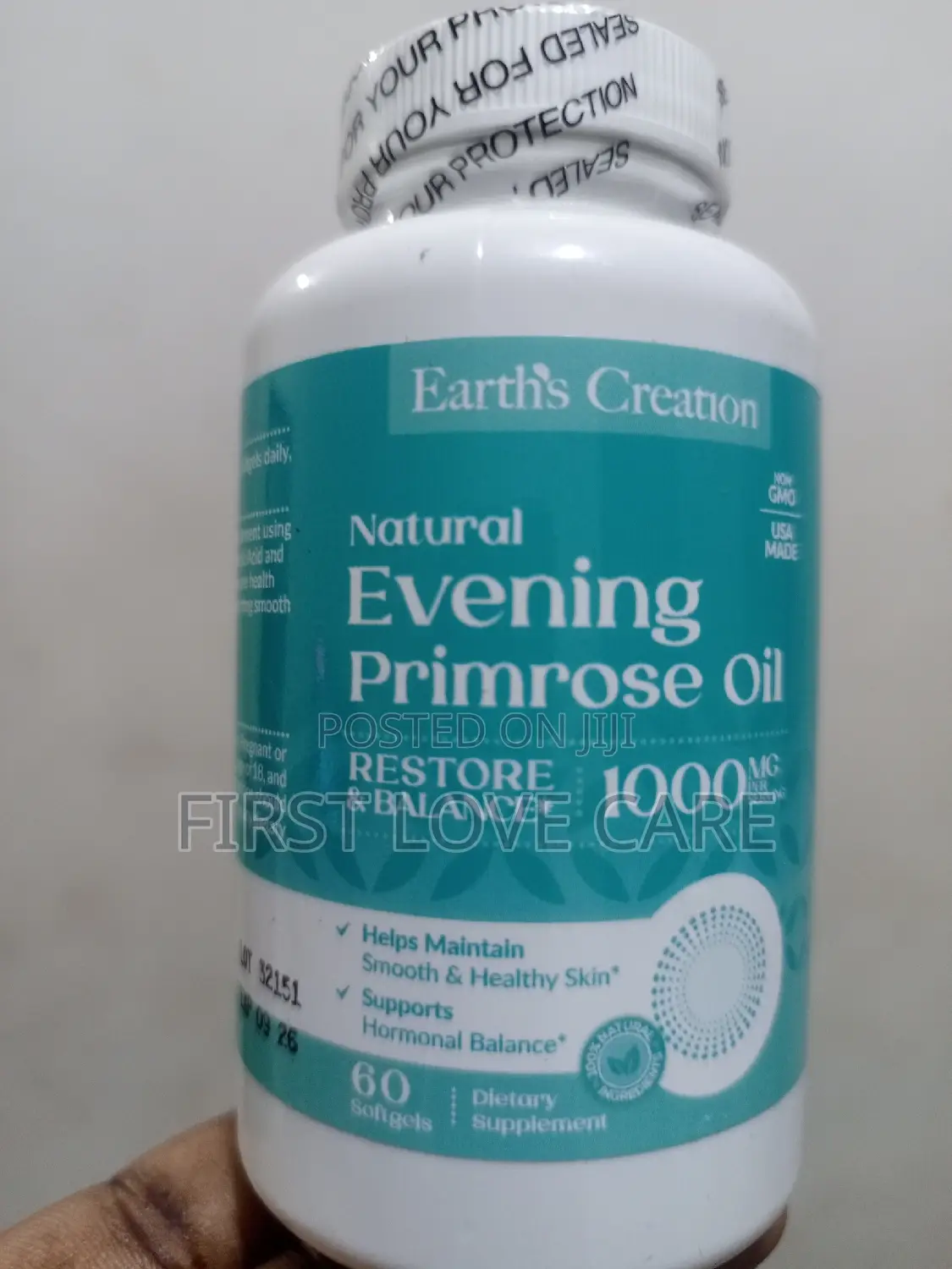 Earth's Creation Natural Evening Primrose Oil 1000mg