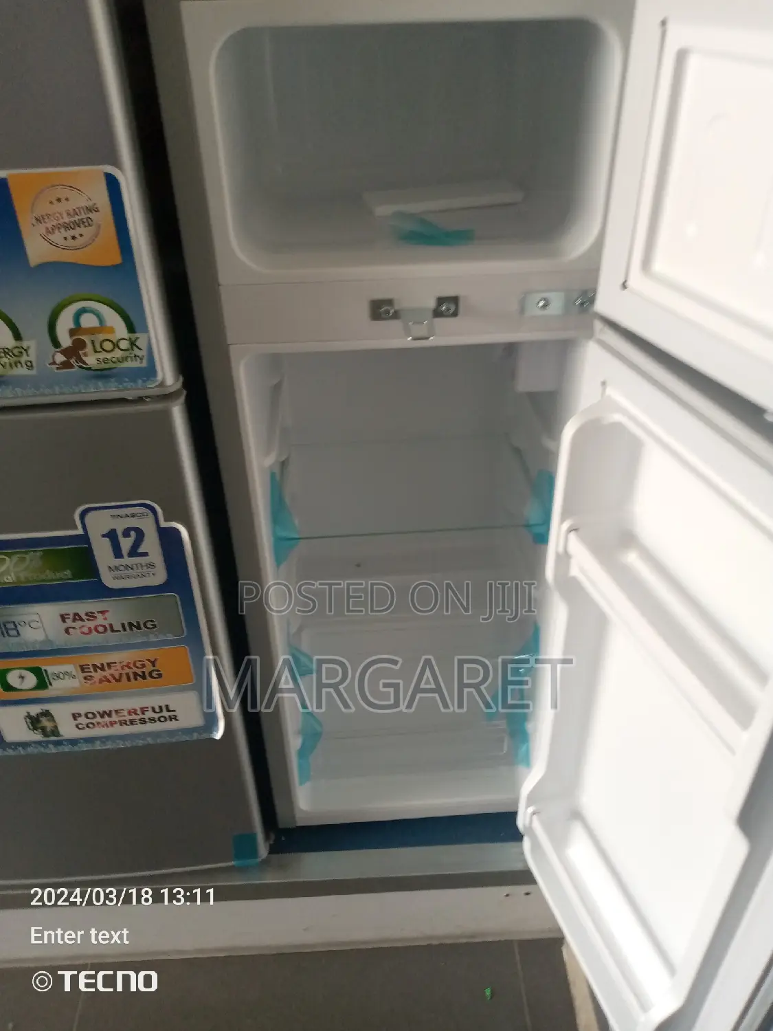 Nasco Double Door Fridge 85 Littres