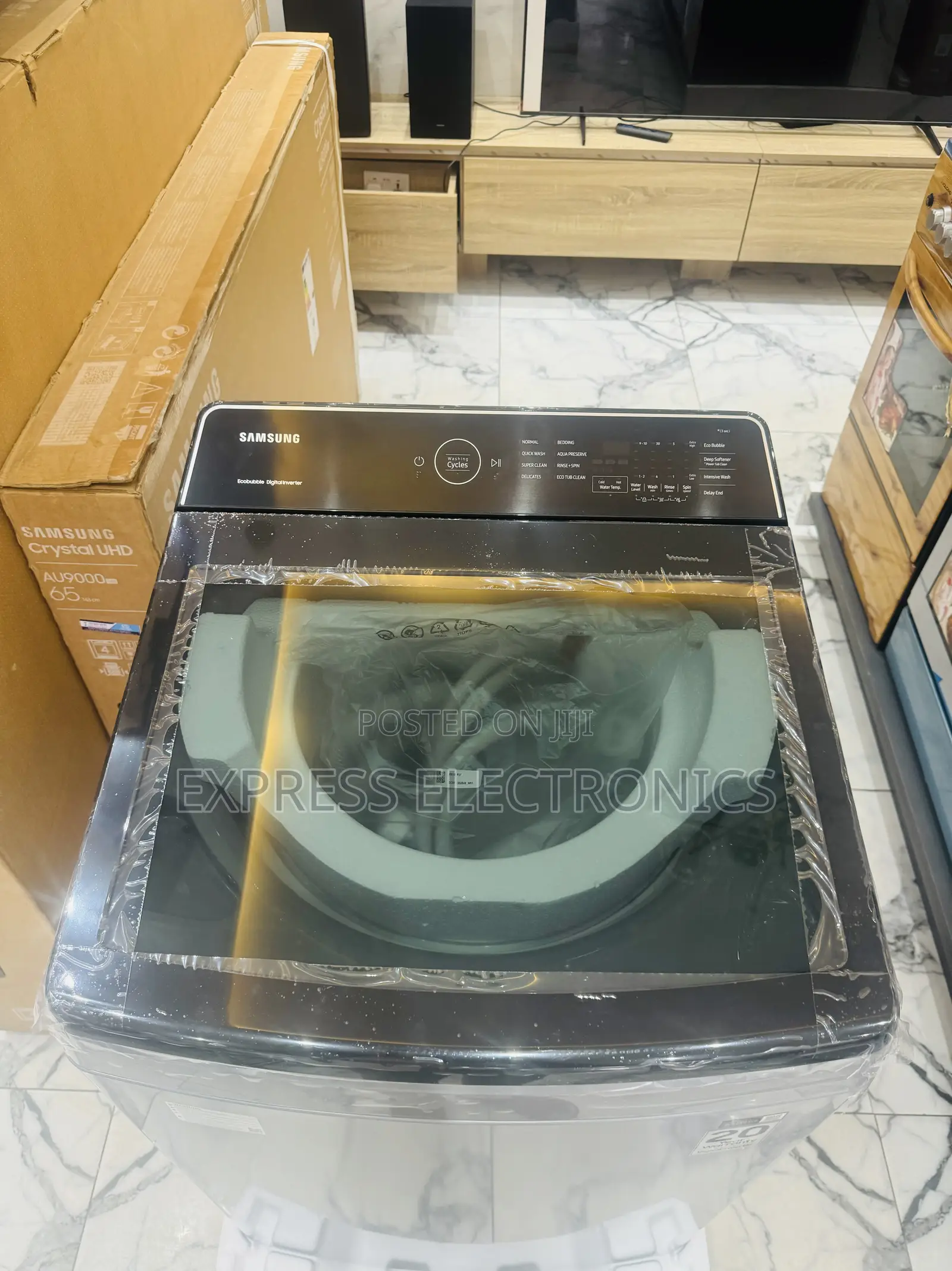 Very Cool Grey Washing Machine SAMSUNG-WA13CG5441BYN—