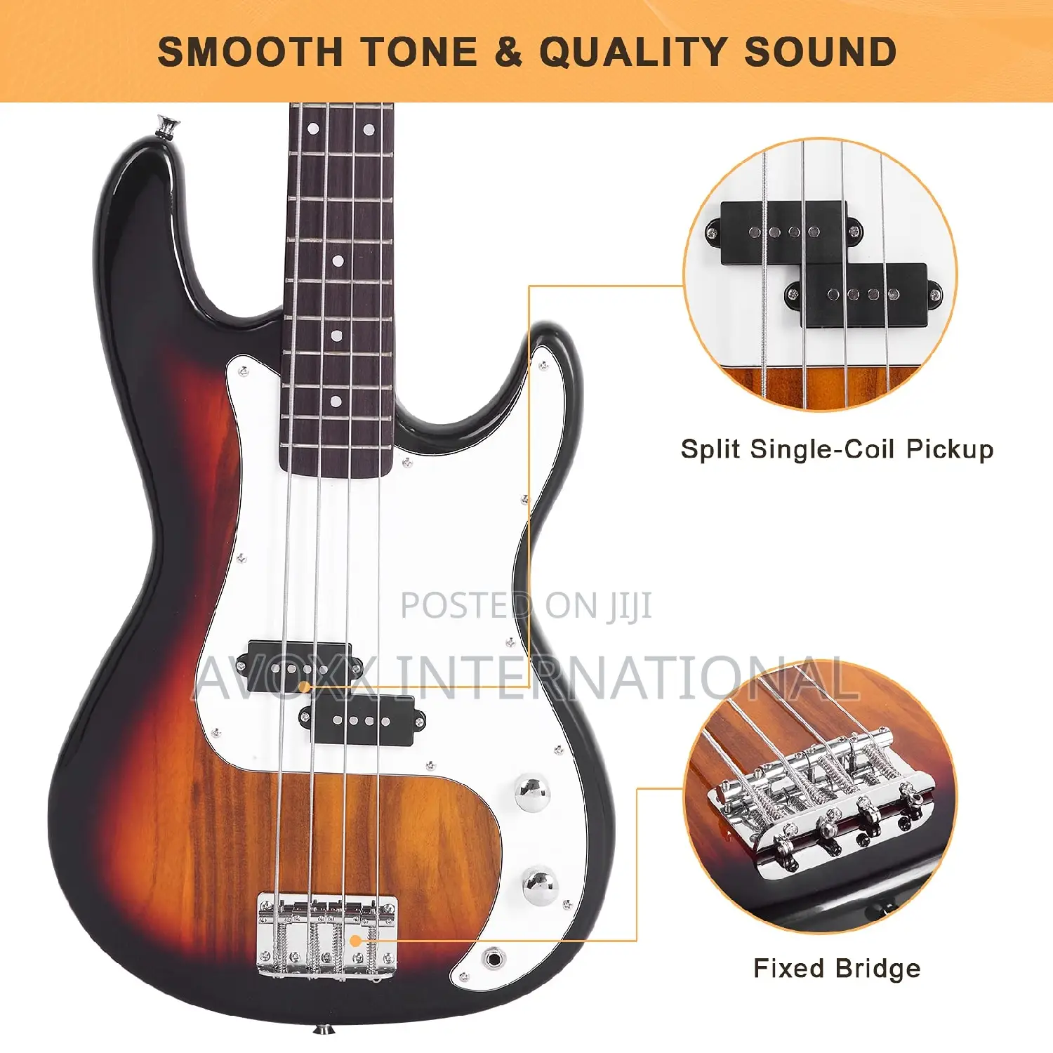 Glarry Electric Bass Guitar Full Size 4 String