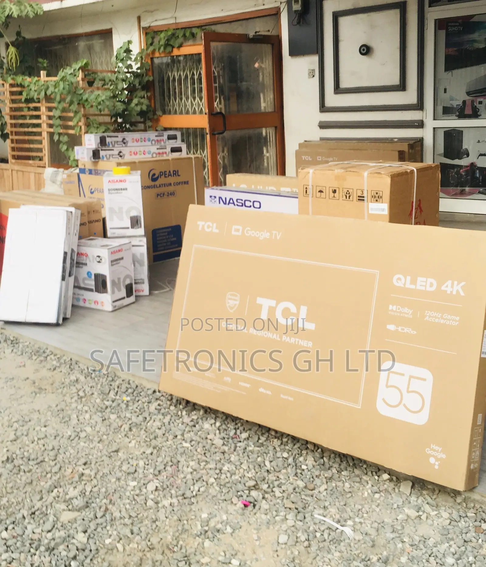 Smart TCL Black 55 Inches Electric C635 Qled Glossy Tv