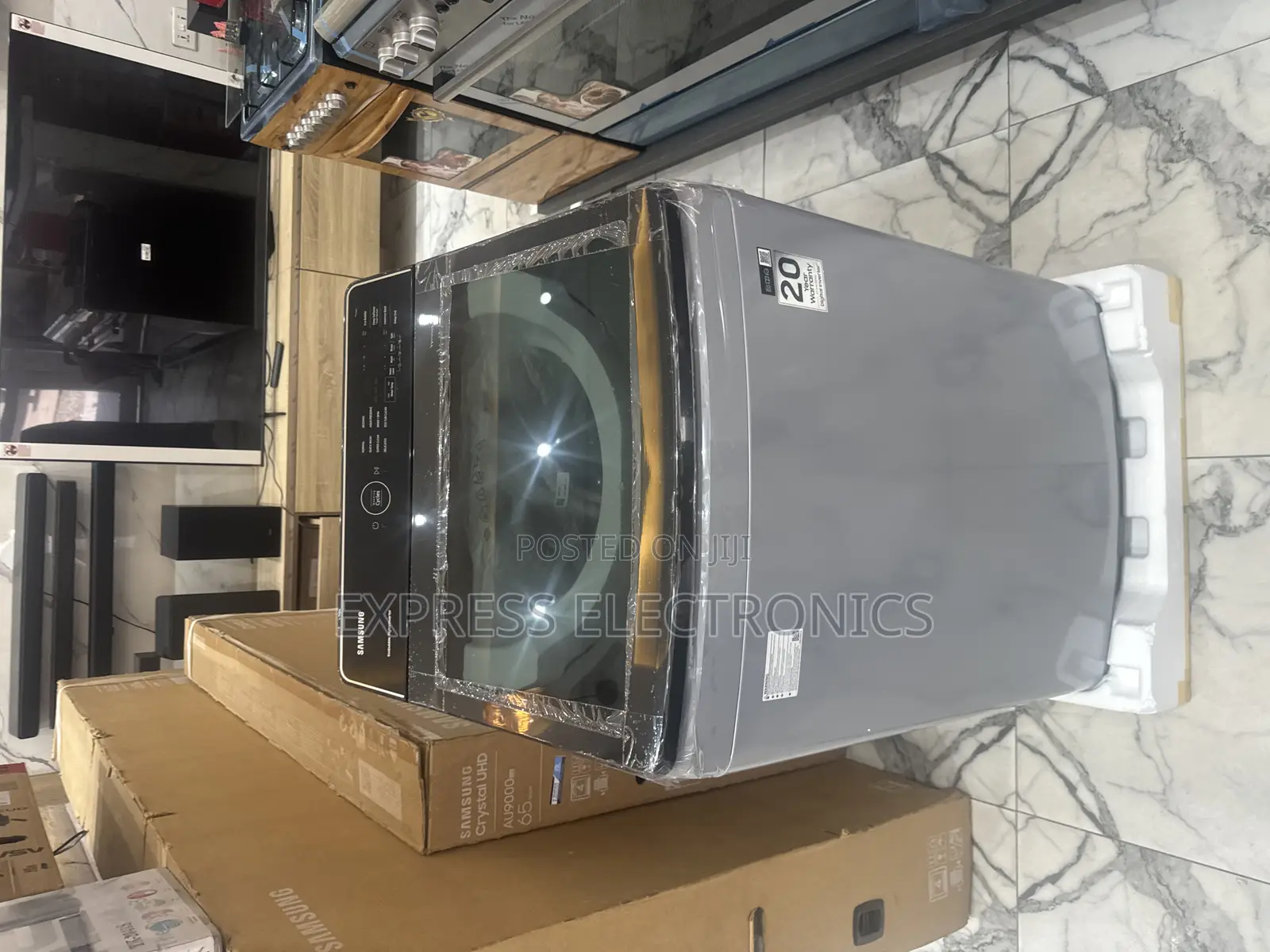 Less Vibration Washing Machine SAMSUNG-WA13CG5441BYN 13kg