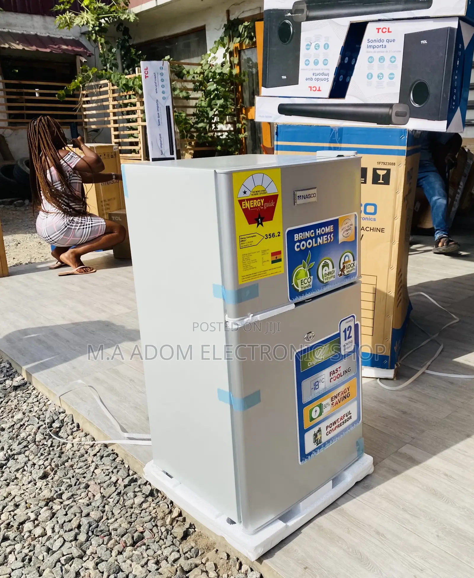 Extremely Chilling Nasco 2 Door Table Top Electric Fridge.