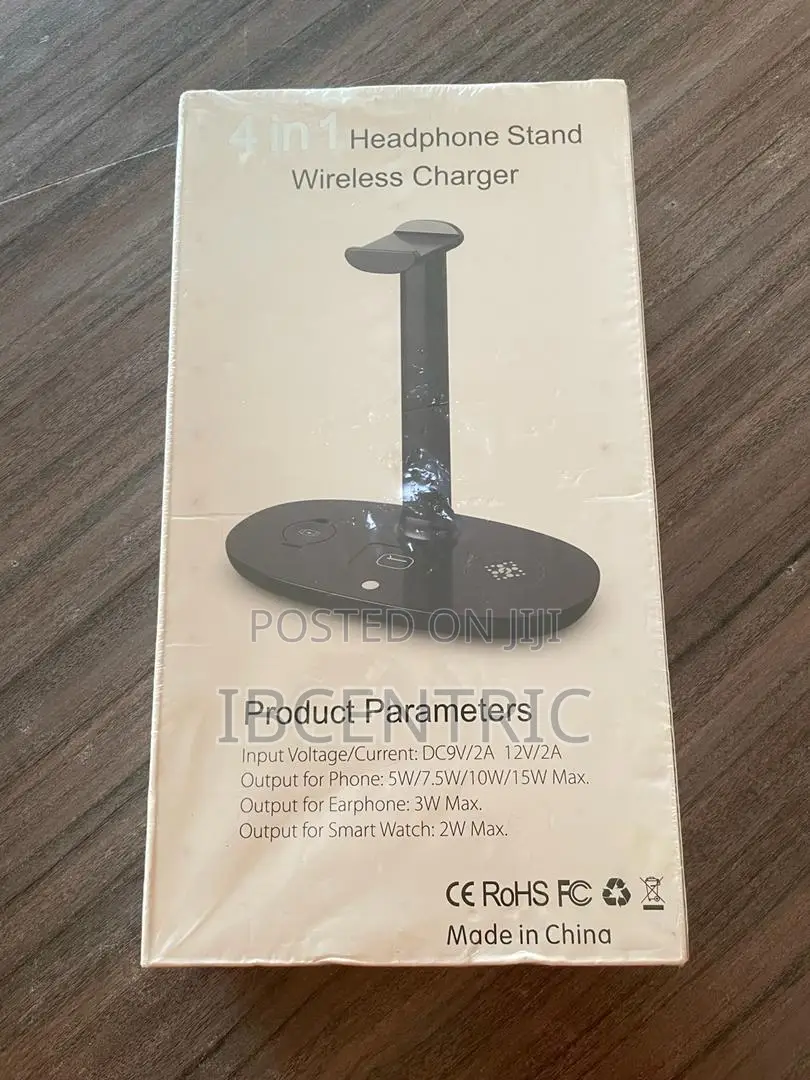 4 in 1 Headphone Holder With 15W Wireless Charger