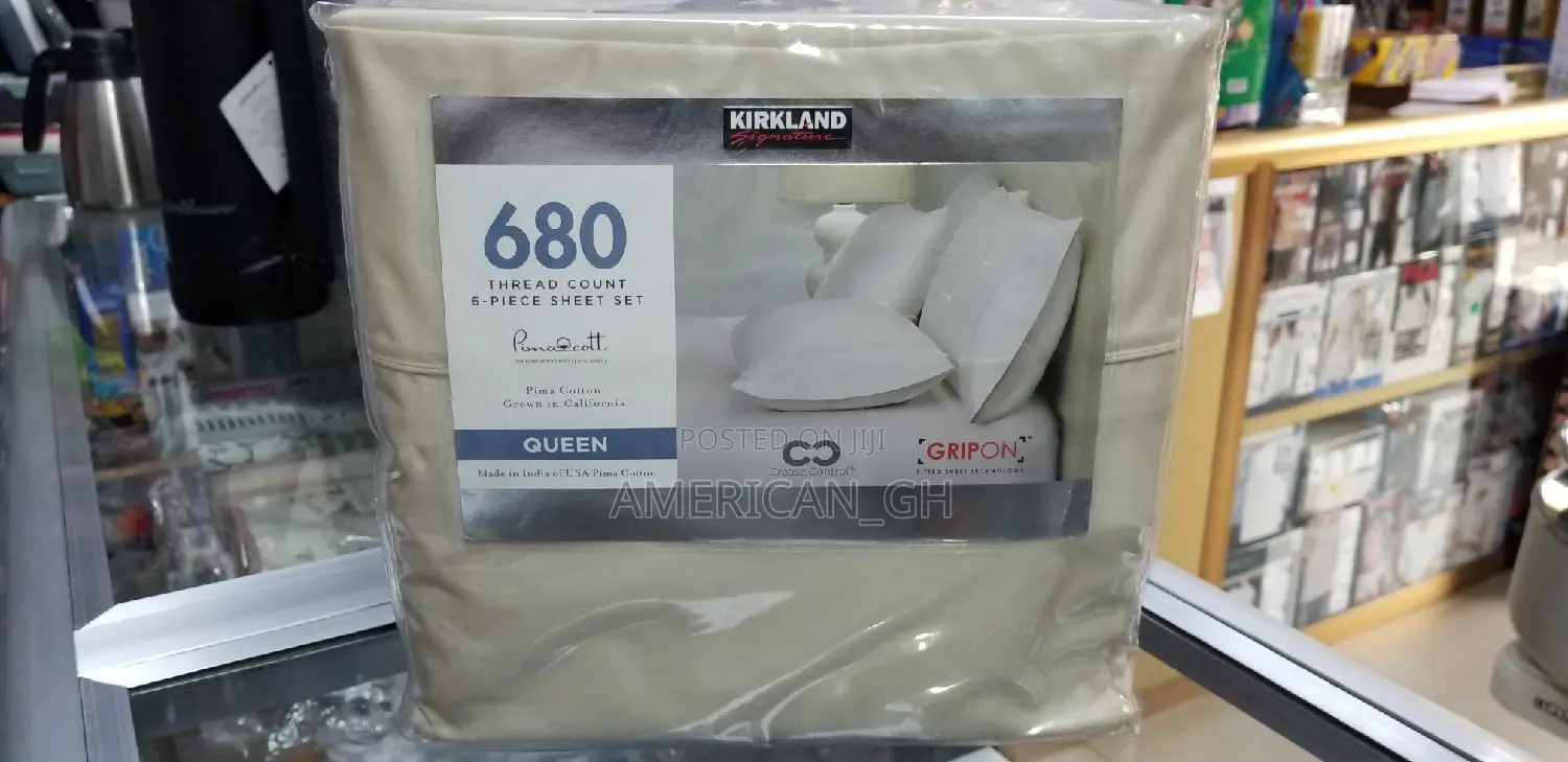 Kirkland Signature 680 Thread Count 6pieces Sheet Set(Queen)