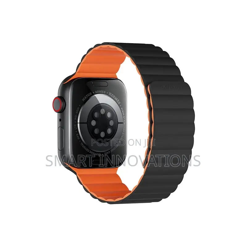 Magnetic Silicone Apple Watch Band, 42/44/45/49 Mm