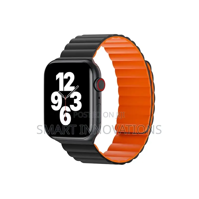 Magnetic Silicone Apple Watch Band, 42/44/45/49 Mm
