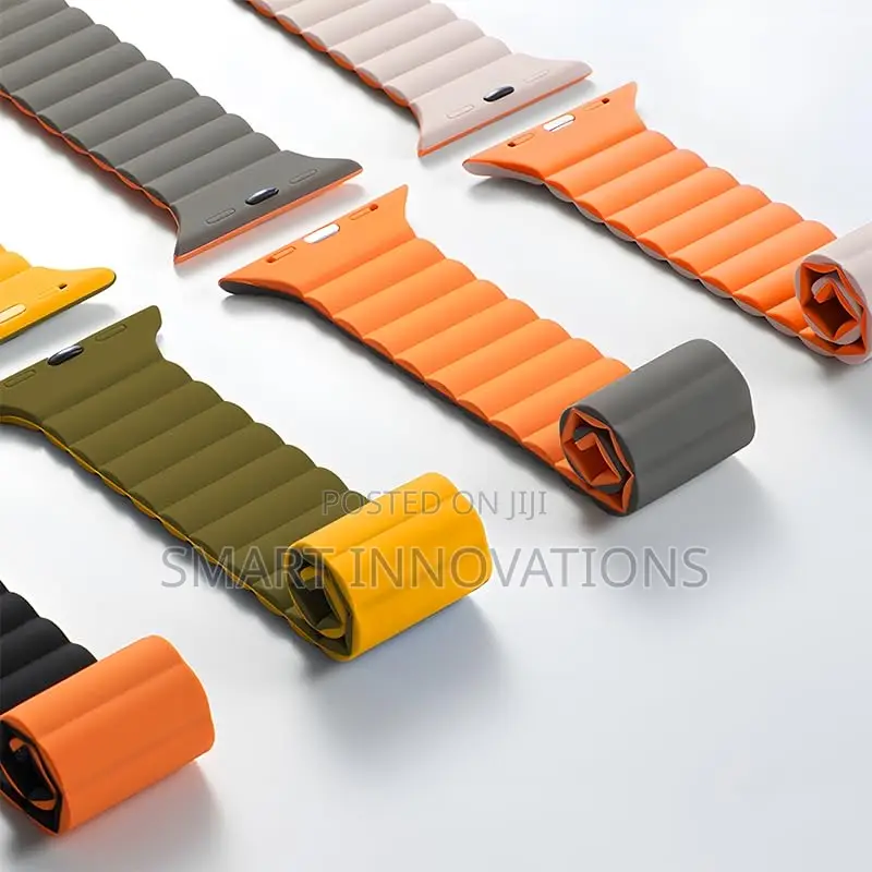 Magnetic Silicone Apple Watch Band, 42/44/45/49 Mm