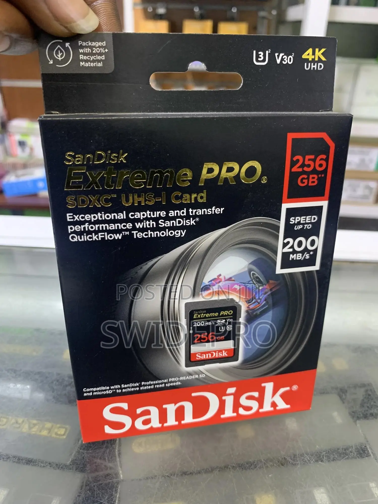 Sandisk 256GB Extreme Pro SDXC Ushs-l UHD Memory Card