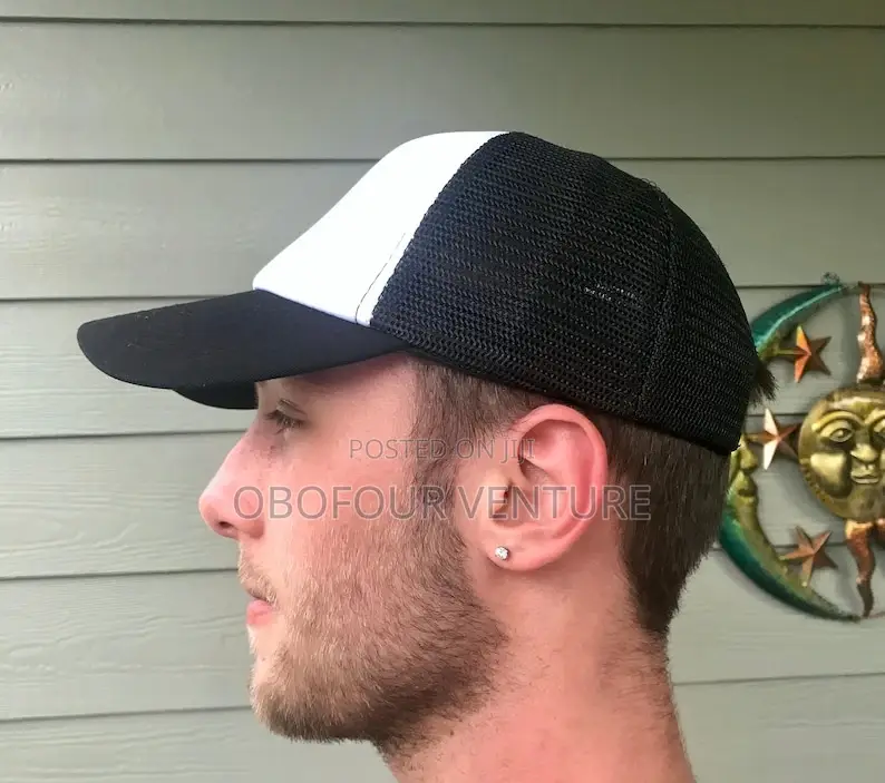 Black and White Tracker Cap .