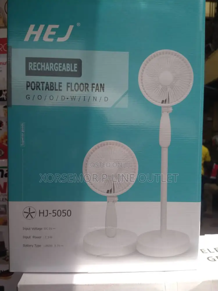 Rechargeable Adjustable Height Fan